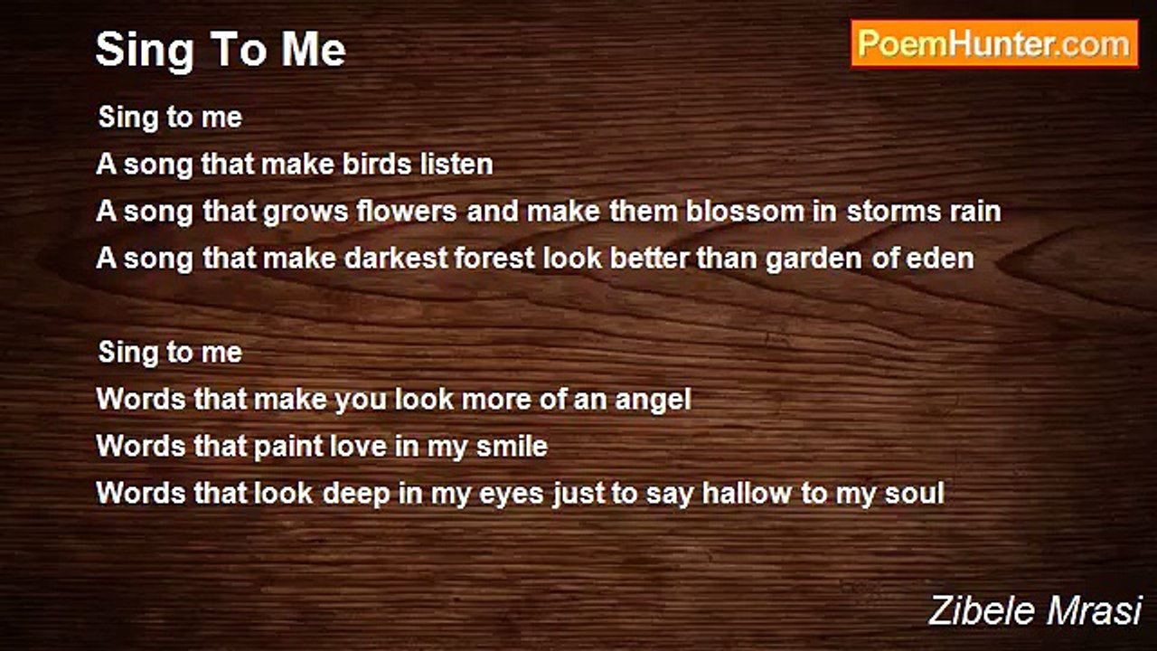 Zibele Mrasi - Sing To Me