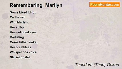 Theodora (Theo) Onken - Remembering  Marilyn