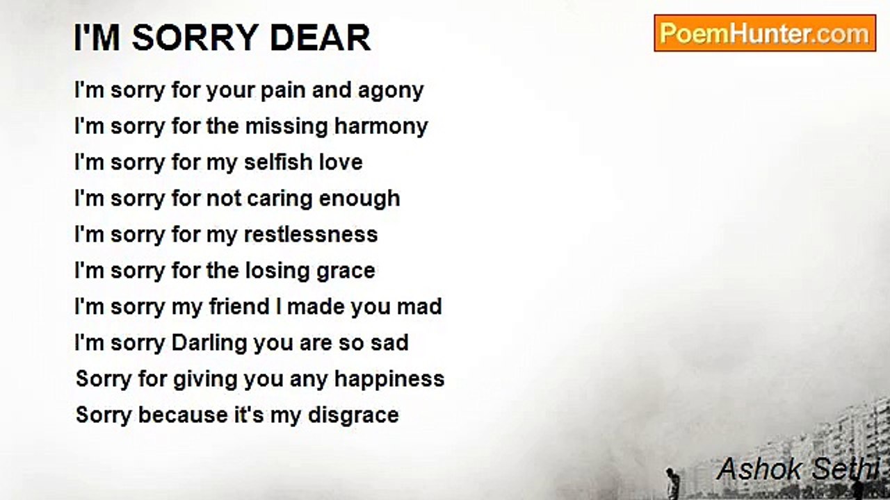 Ashok Sethi - I'M SORRY DEAR