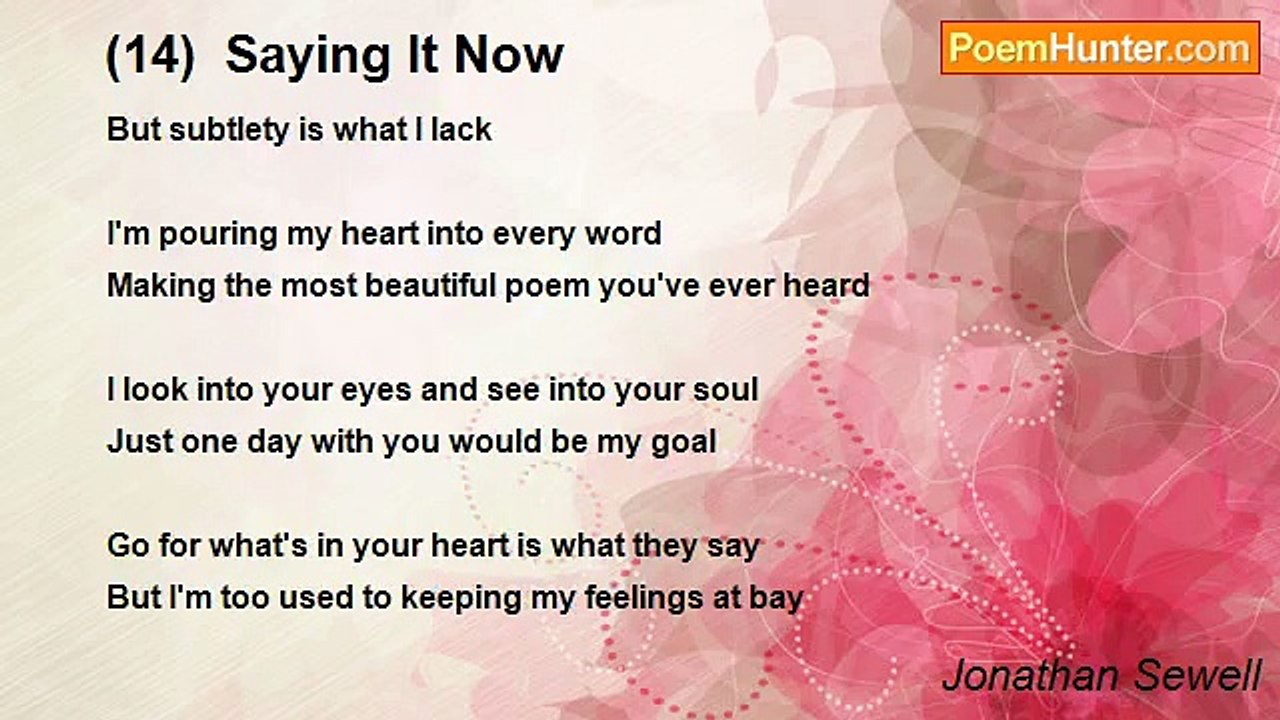 Jonathan Sewell - (14)  Saying It Now