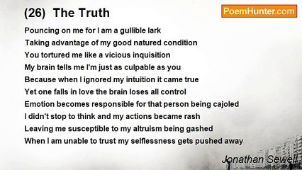 Jonathan Sewell - (26)  The Truth