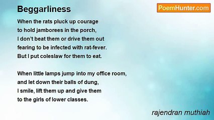 rajendran muthiah - Beggarliness