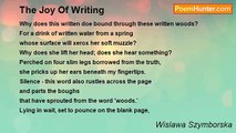 Wislawa Szymborska - The Joy Of Writing