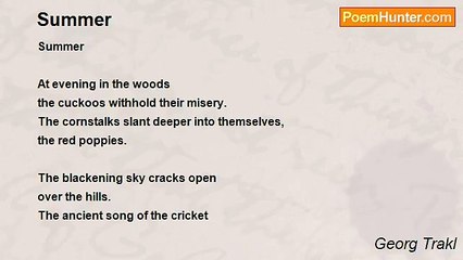 Georg Trakl - Summer