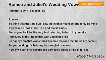 Robert Rorabeck - Romeo and Juliet's Wedding Vows