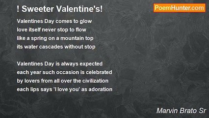 Marvin Brato Sr - ! Sweeter Valentine's!