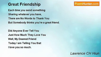Lawrence CH Hiun - Great Friendship
