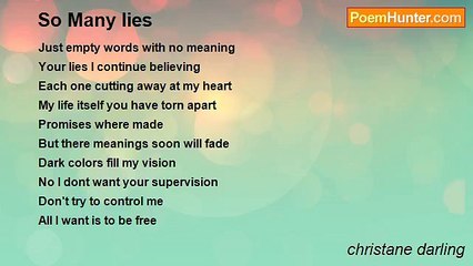christane darling - So Many lies