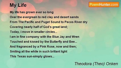 Theodora (Theo) Onken - My Life