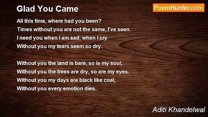 Aditi Khandelwal - Glad You Came