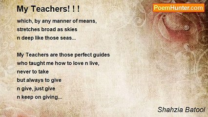 Shahzia Batool - My Teachers! ! !