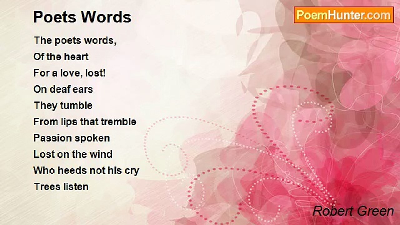 Robert Green - Poets Words