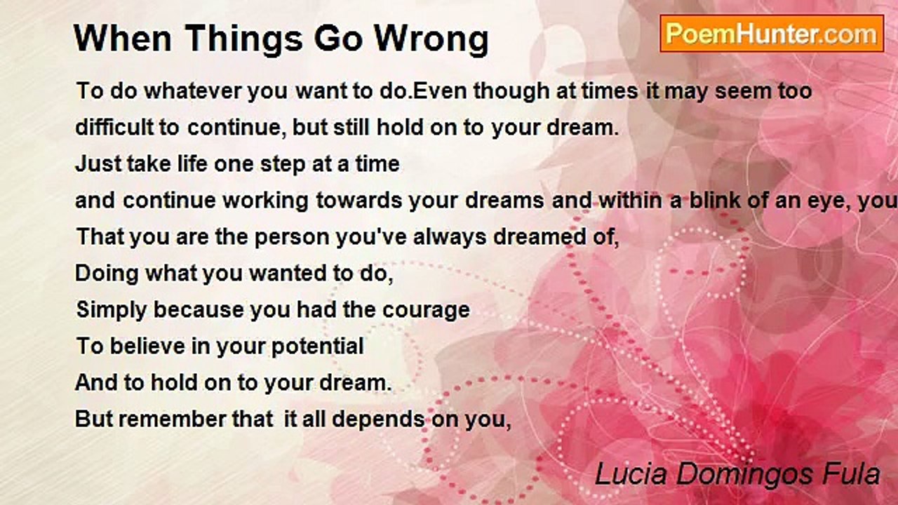 Lucia Domingos Fula - When Things Go Wrong