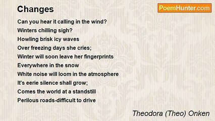 Theodora (Theo) Onken - Changes