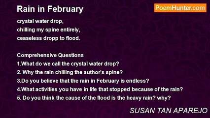 SUSAN TAN APAREJO - Rain in February
