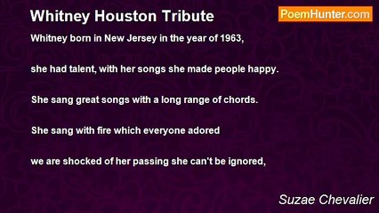 Suzae Chevalier - Whitney Houston Tribute