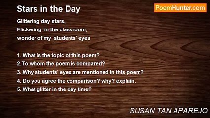 SUSAN TAN APAREJO - Stars in the Day