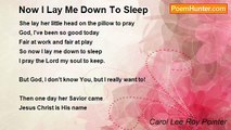 Carol Lee Roy Pointer - Now I Lay Me Down To Sleep