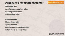gajanan mishra - Aaeshanee my grand daughter