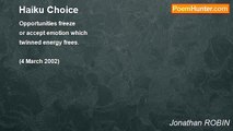 Jonathan ROBIN - Haiku Choice