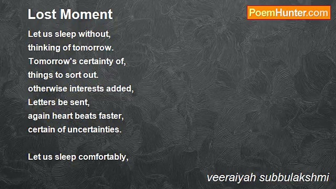 veeraiyah subbulakshmi - Lost Moment