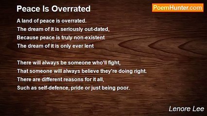 Lenore Lee - Peace Is Overrated