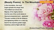 BrokenHeartPheko Motaung - (Beauty Poems)  In The Mountains...The Royal Eagle Spreads His Wings!