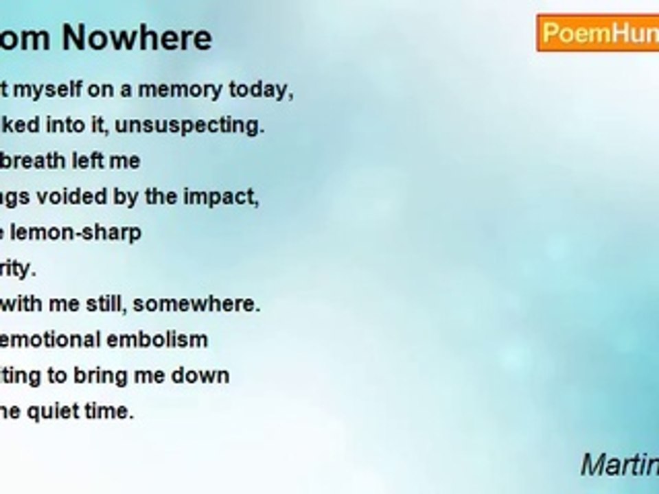 Martin O'Neill - From Nowhere