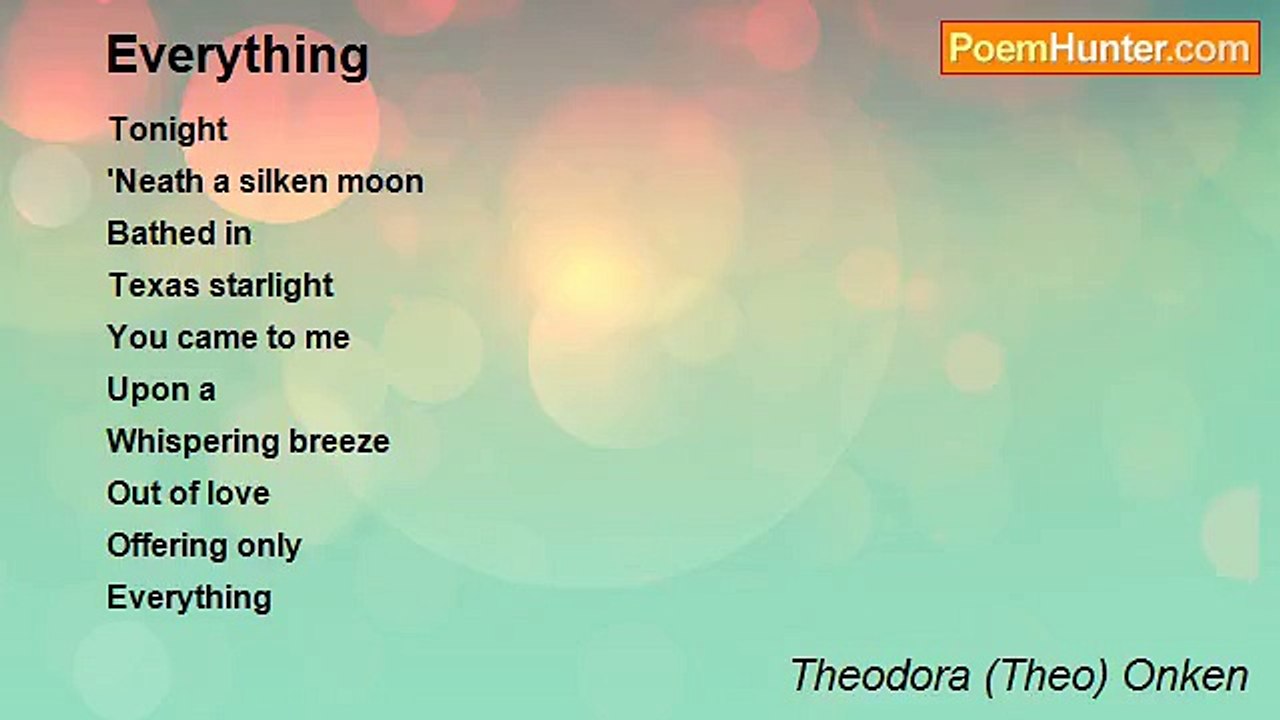 Theodora (Theo) Onken - Everything