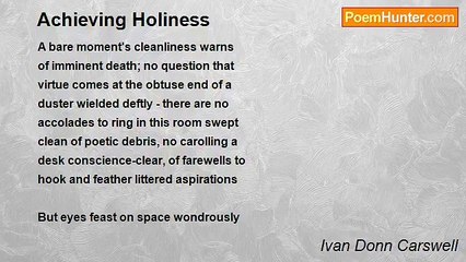 Ivan Donn Carswell - Achieving Holiness