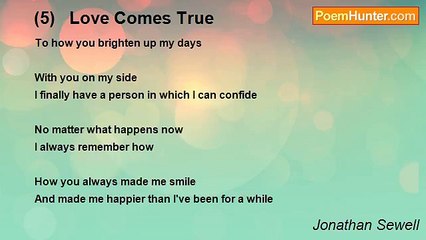 Jonathan Sewell - (5)   Love Comes True