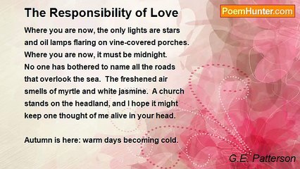 G.E. Patterson - The Responsibility of Love