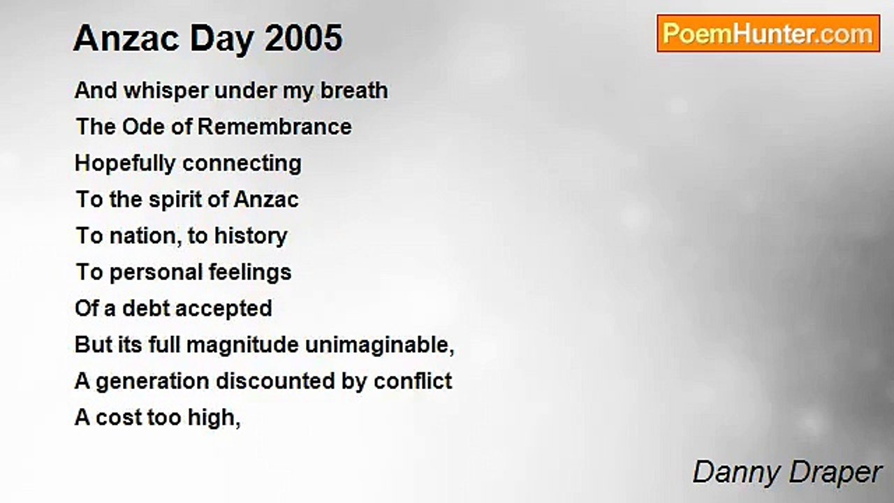 Danny Draper - Anzac Day 2005
