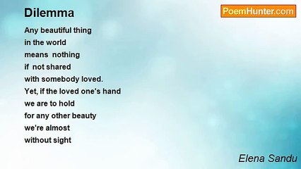 Elena Sandu - Dilemma