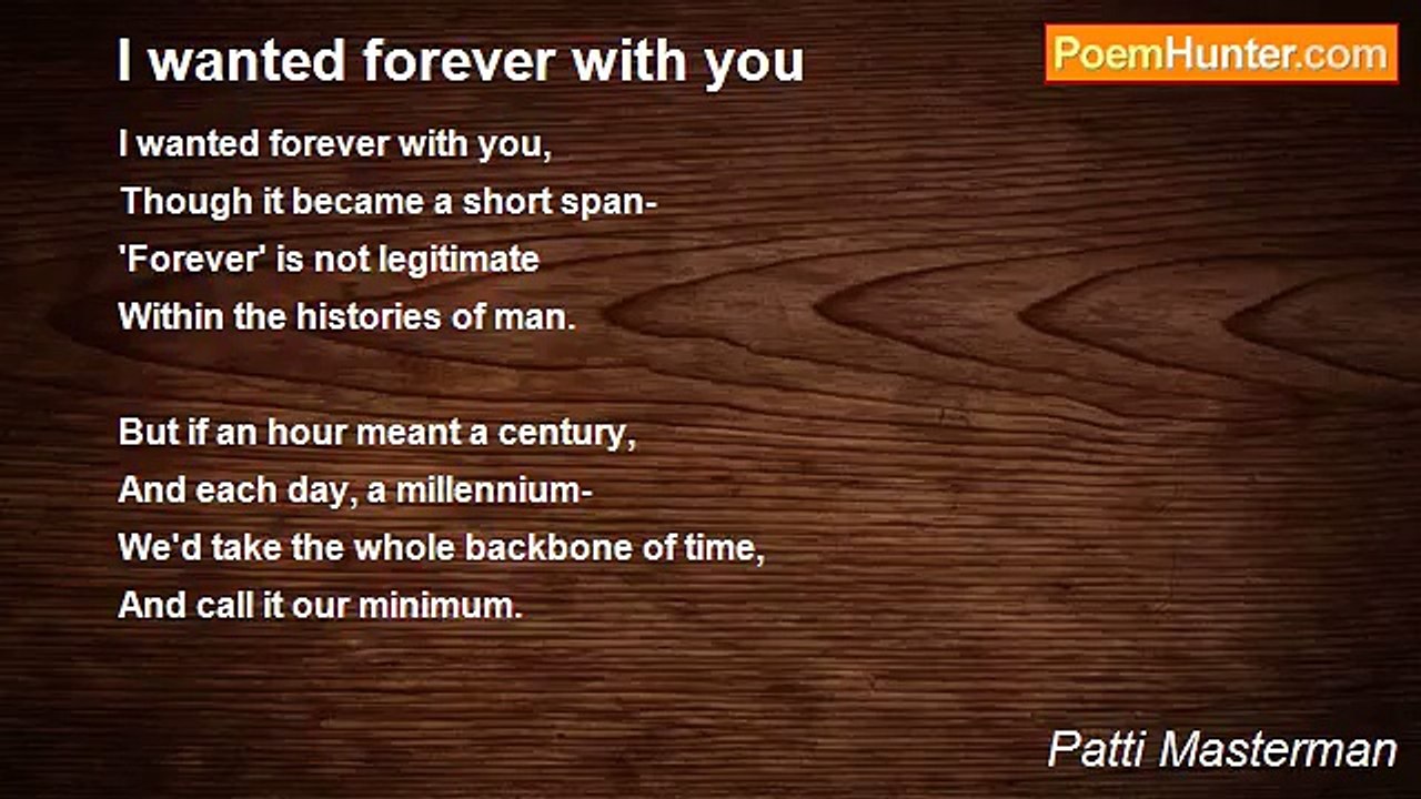 Patti Masterman - I wanted forever with you