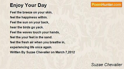 Suzae Chevalier - Enjoy Your Day