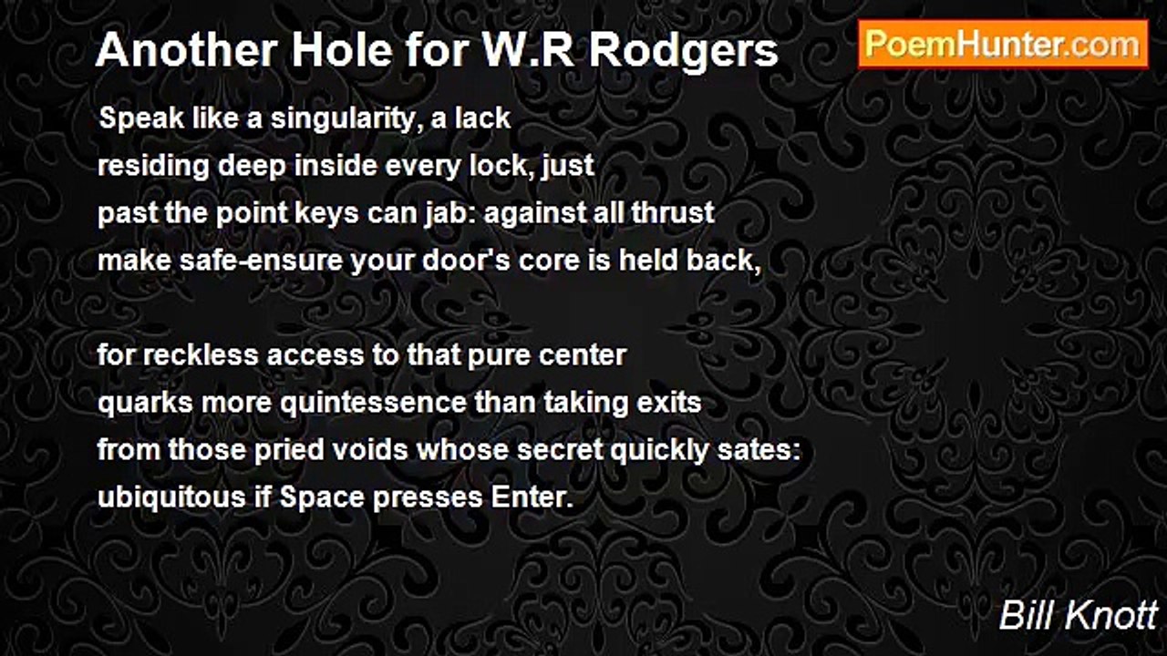 Bill Knott - Another Hole for W.R Rodgers
