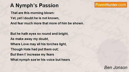 Ben Jonson - A Nymph’s Passion