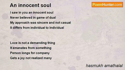 hasmukh amathalal - An innocent soul