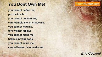 Eric Cockrell - You Dont Own Me!