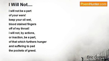 Eric Cockrell - I Will Not....