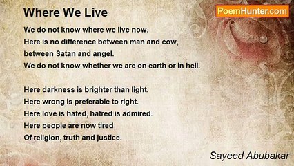 Sayeed Abubakar - Where We Live
