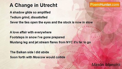 Mason Maestro - A Change in Utrecht