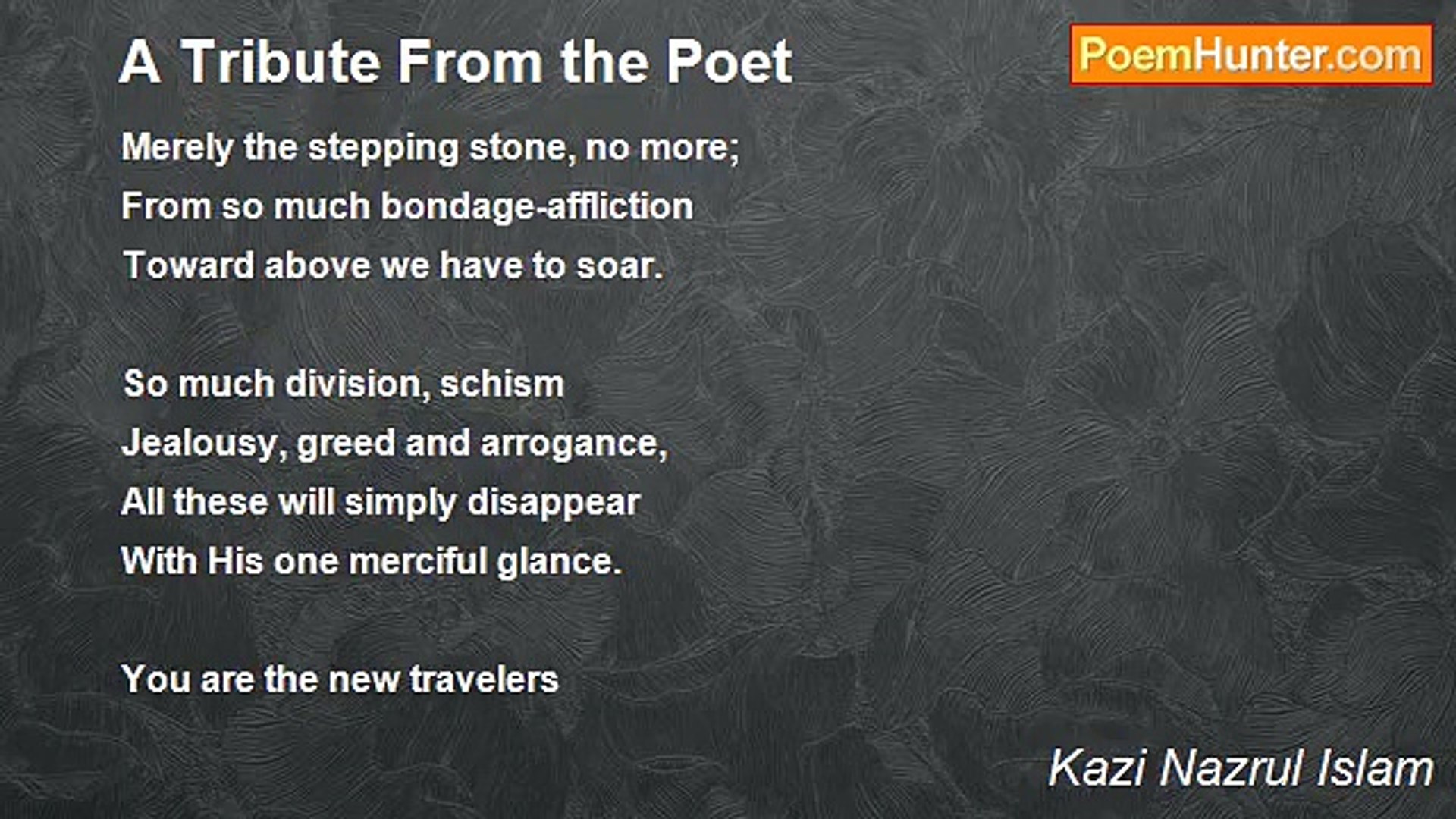 ⁣Kazi Nazrul Islam - A Tribute From the Poet