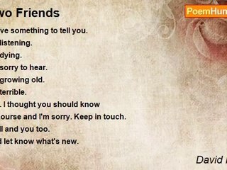 David Ignatow - Two Friends