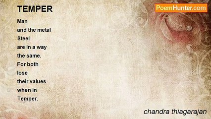 chandra thiagarajan - TEMPER