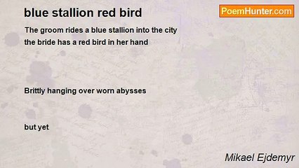Mikael Ejdemyr - blue stallion red bird