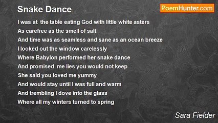 Sara Fielder - Snake Dance