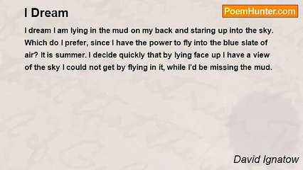 David Ignatow - I Dream