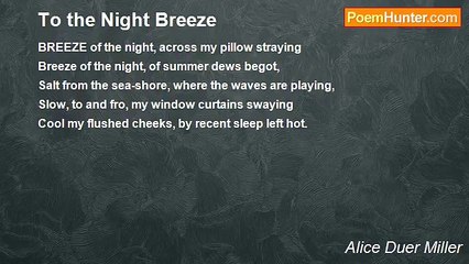 Alice Duer Miller - To the Night Breeze